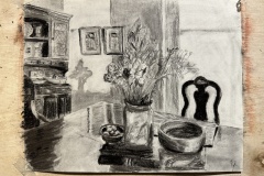 Flowers at Sunset - Charcoal